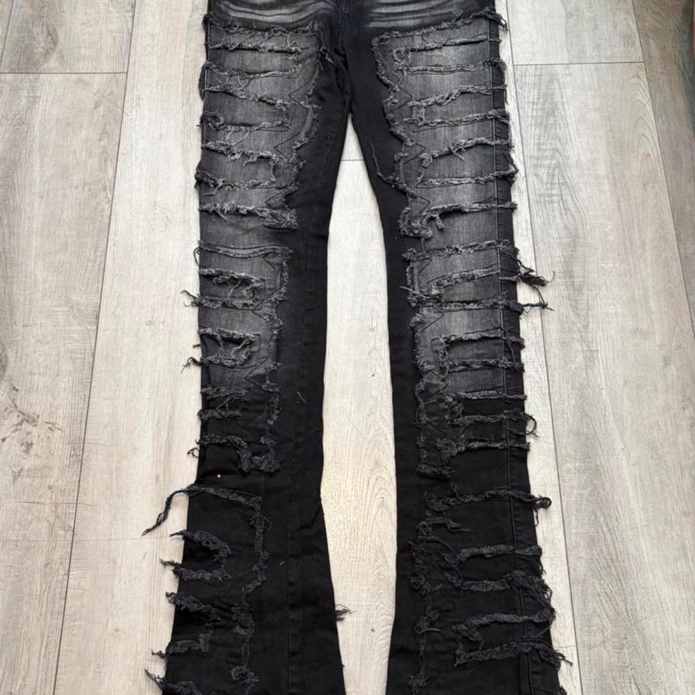 Black Focus‎ Jeans Stacked Size 40